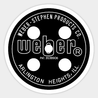 Grill Giants Original Weber Vent Logo front side print White Sticker